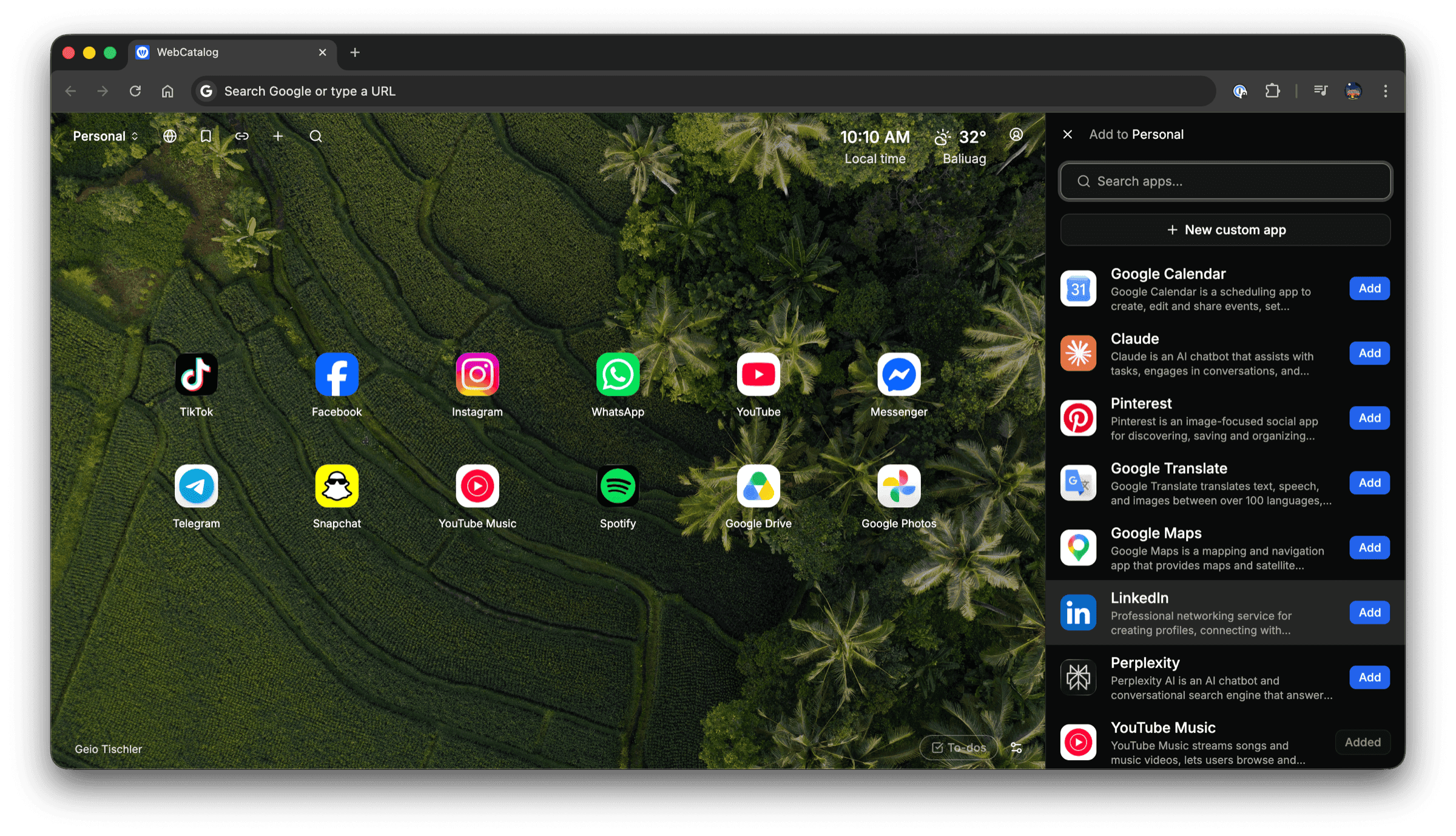 Catalogue d’apps